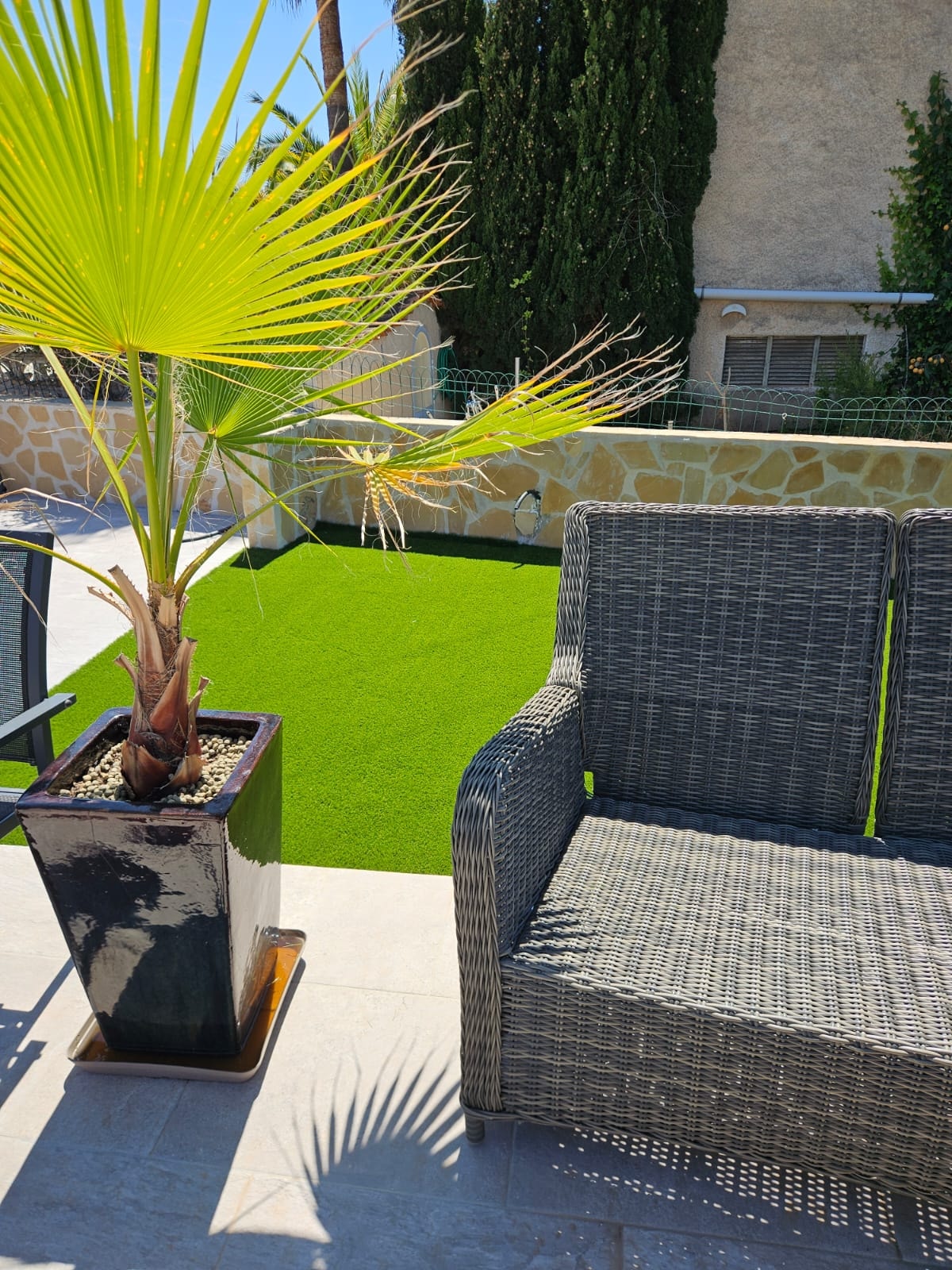 Premium artificial grass garden transformation Costa Blanca